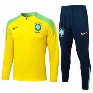 Sudadera Entrenamiento Brasil 2024 2025 Amarillo Verde