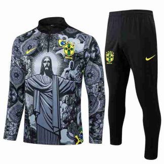Sudadera Entrenamiento Brasil 2024 2025 Gris