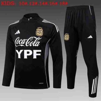 Sudadera Entrenamiento Niños Argentina 2025 2026 Negro