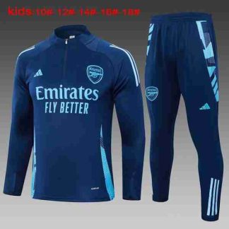 Sudadera Entrenamiento Niños Arsenal 2024 2025 Azul