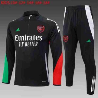 Sudadera Entrenamiento Niños Arsenal 2024 2025 Negro