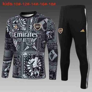 Sudadera Entrenamiento Ninos Arsenal Negro Blanco