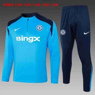 Sudadera Entrenamiento Niños Chelsea 2024 2025 Azul