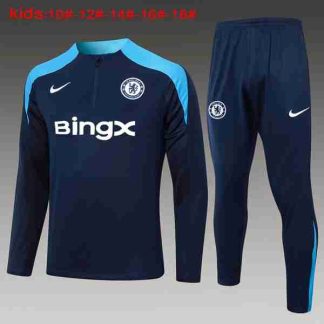 Sudadera Entrenamiento Niños Chelsea 2024 25 Azul