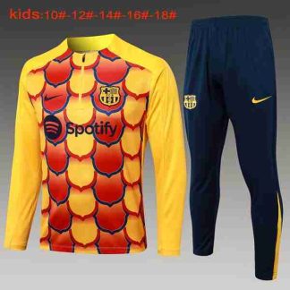 Sudadera Entrenamiento Niños FC Barcelona 2024 2025 Amarillo Rojo