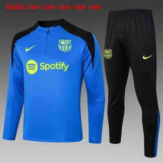 Sudadera Entrenamiento Niños FC Barcelona 2024 2025 Azul Negro