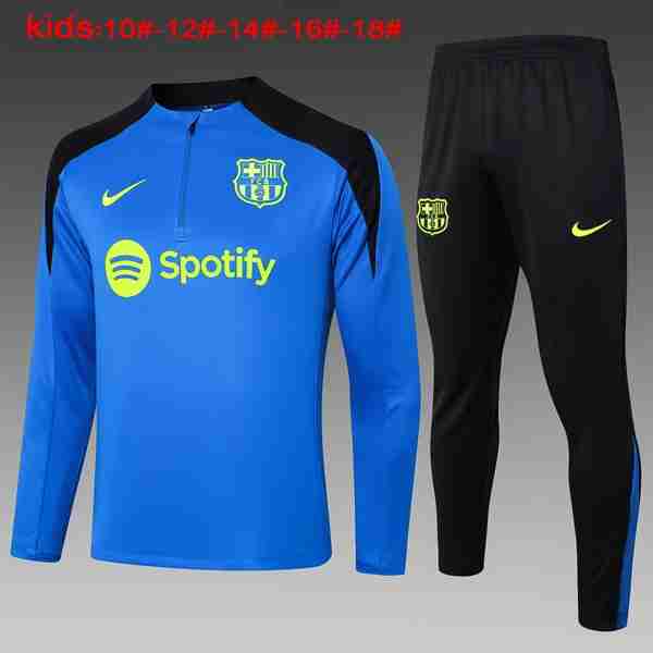 Sudadera Entrenamiento Niños FC Barcelona 2024 2025 Azul Negro