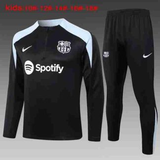 Sudadera Entrenamiento Niños FC Barcelona 2024 2025 Negro Gris