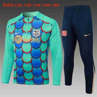 Sudadera Entrenamiento Niños FC Barcelona 2024 2025 Verde Azul