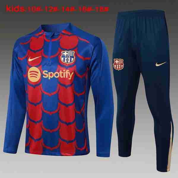 Sudadera Entrenamiento Niños FC Barcelona 2024 25 Azul Negro