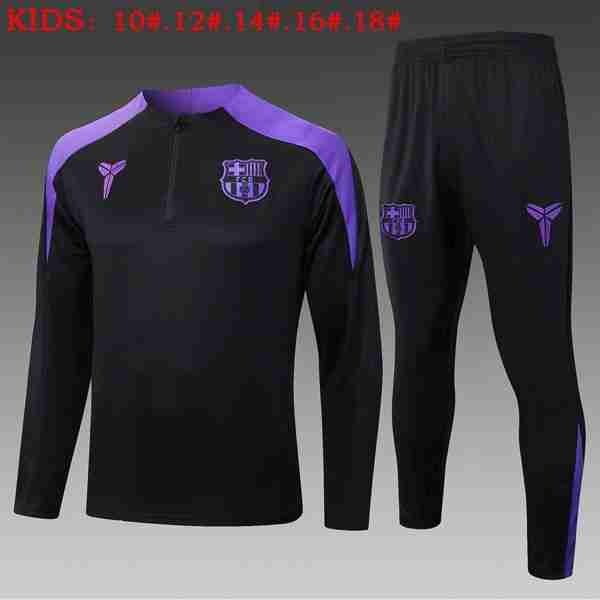 Sudadera Entrenamiento Niños FC Barcelona 2026 2027 Negro Purpura