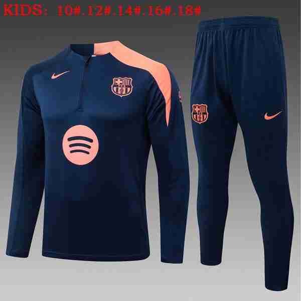 Sudadera Entrenamiento Niños FC Barcelona 2026 27 Azul Rosa