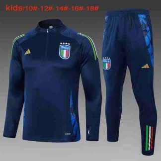Sudadera Entrenamiento Niños Italia 2024 2025 Azul