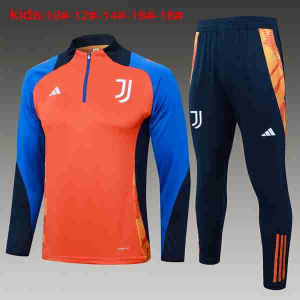 Sudadera Entrenamiento Niños Juventus 2024 2025 Naranja Azul