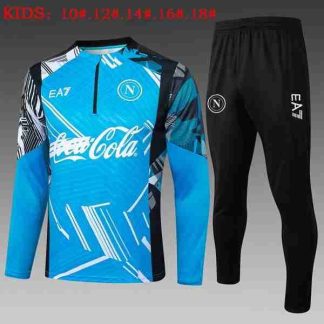 Sudadera Entrenamiento Ninos Napoli 2025 2026 Azul
