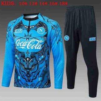 Sudadera Entrenamiento Niños Napoli 2026 2027 Azul
