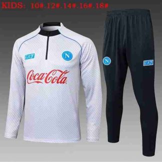 Sudadera Entrenamiento Niños Napoli 2026 2027 Blanco