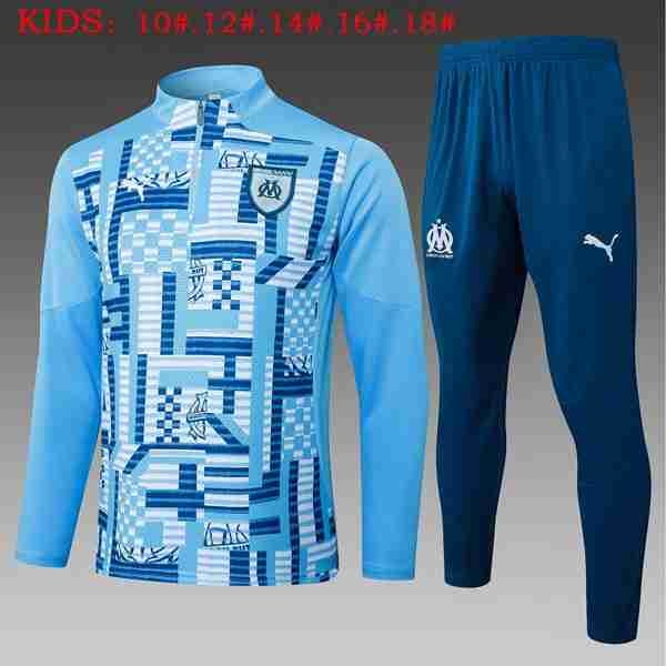Sudadera Entrenamiento Niños Olympique Marsella 2025 2026 Azul