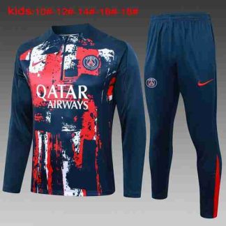 Sudadera Entrenamiento Niños Paris Saint Germain 2024 2025 Azul Rojo