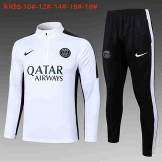 Sudadera Entrenamiento Ninos Paris Saint Germain 2024 2025 Blanco