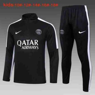 Sudadera Entrenamiento Ninos Paris Saint Germain 2024 2025 Negro