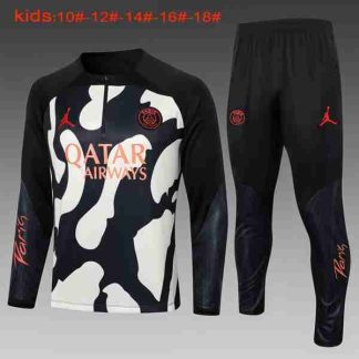 Sudadera Entrenamiento Ninos Paris Saint Germain 2024 2025 Negro Blanco