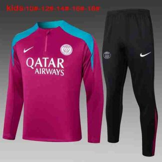 Sudadera Entrenamiento Niños Paris Saint Germain 2024 2025 Purpura Rojo