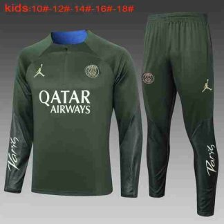Sudadera Entrenamiento Ninos Paris Saint Germain 2024 2025 Verde