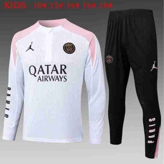 Sudadera Entrenamiento Niños Paris Saint Germain 2025 2026 Blanco Rosa