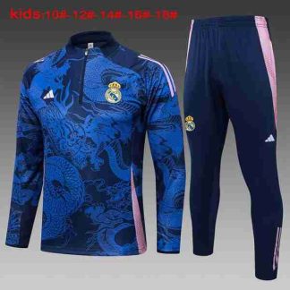 Sudadera Entrenamiento Niños Real Madrid 2024 2025 Azul