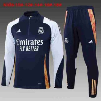 Sudadera Entrenamiento Niños Real Madrid 2024 25 Azul