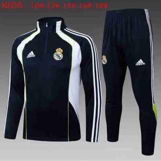 Sudadera Entrenamiento Niños Real Madrid 2025 26 Azul Blanco