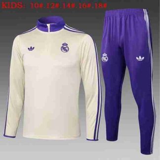 Sudadera Entrenamiento Niños Real Madrid 2025 2026 Claro