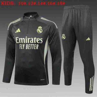 Sudadera Entrenamiento Niños Real Madrid 2025 2026 Gris Verde