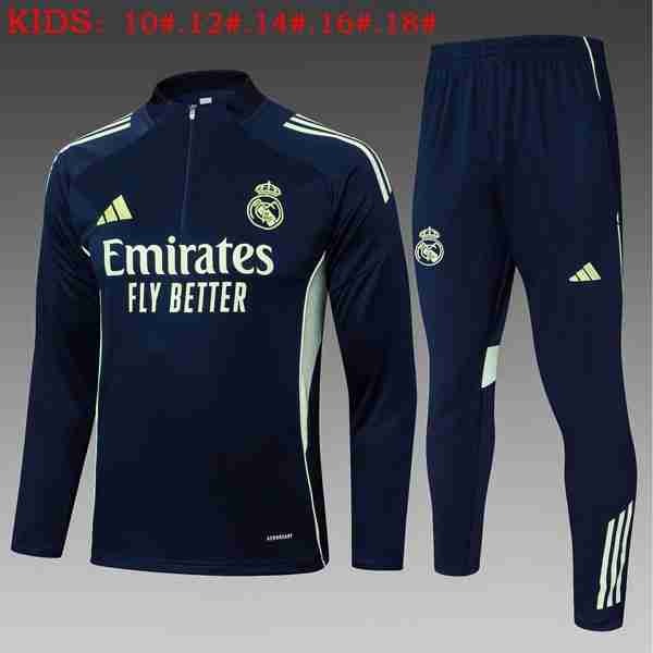Sudadera Entrenamiento Niños Real Madrid 2025 2026 Marino Azul