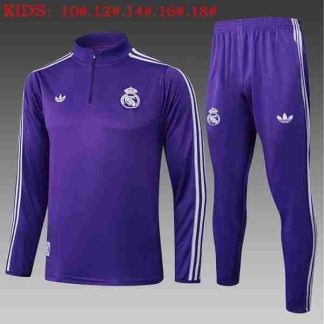 Sudadera Entrenamiento Niños Real Madrid 2025 2026 Purpura