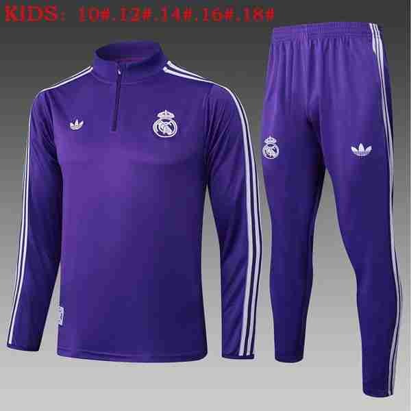 Sudadera Entrenamiento Niños Real Madrid 2025 2026 Purpura