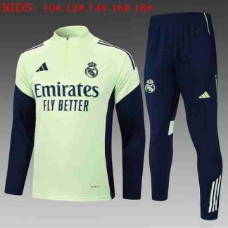 Sudadera Entrenamiento Niños Real Madrid 2025 2026 Verde Negro