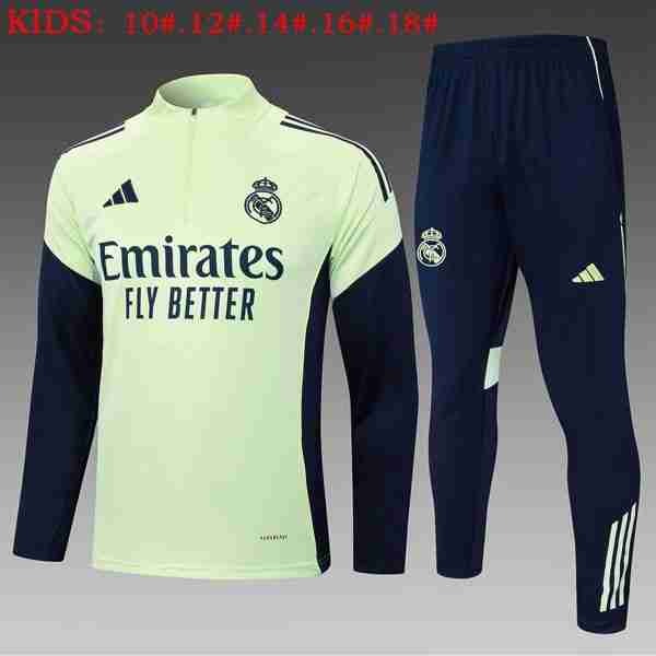 Sudadera Entrenamiento Niños Real Madrid 2025 2026 Verde Negro