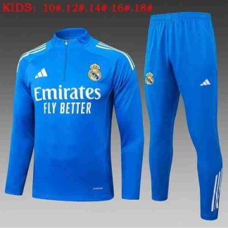 Sudadera Entrenamiento Niños Real Madrid 2025 26 Azul