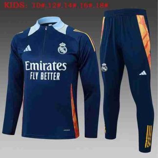 Sudadera Entrenamiento Niños Real Madrid 25 26 Azul