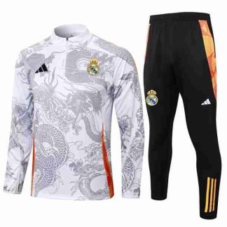 Sudadera Entrenamiento Real Madrid 2024 2025 Blanco Gris