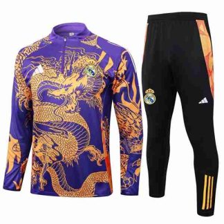 Sudadera Entrenamiento Real Madrid 2024 2025 Purpura Amarillo
