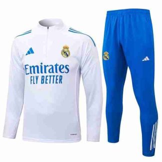 Sudadera Entrenamiento Real Madrid 2025 2026 Blanco Azul