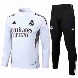 Sudadera Entrenamiento Real Madrid 2025 2026 Blanco Gris