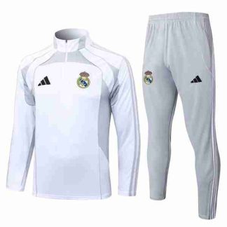 Sudadera Entrenamiento Real Madrid 2025 2026 Gris Blanco
