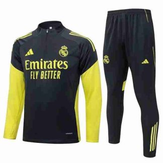 Sudadera Entrenamiento Real Madrid 2025 2026 Negro Amarillo