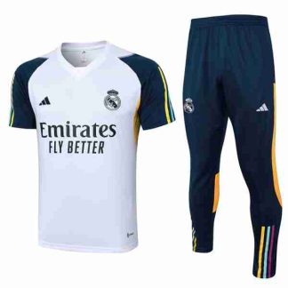 Tailandia Conjunto Equipacion Real Madrid Entrenamiento 2024 Blanco
