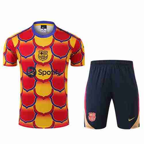 Tailandia Conjunto Equipacion FC Barcelona Entrenamiento 2024 2025 Naranja