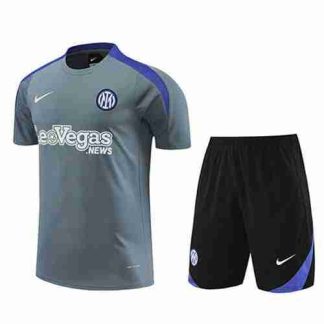 Tailandia Conjunto Equipacion Inter Milan Entrenamiento 2024 2025 Gris Negro